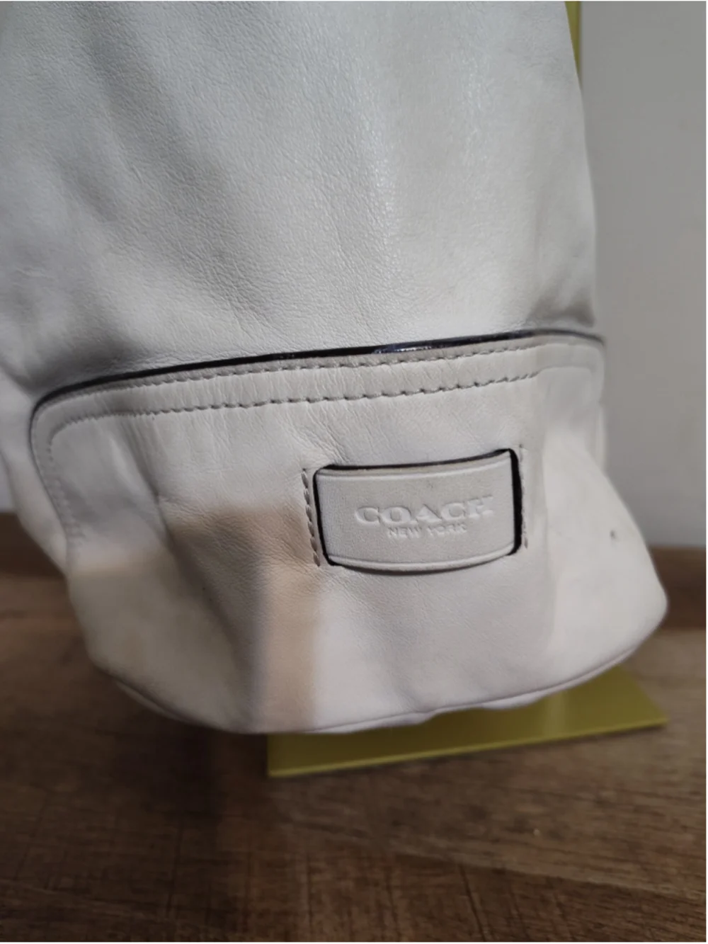 Women's Coach Leather Hobo Bag One Size White